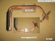 Радиатор (термотрубка)  от ноутбука PackardBell TE11 Acer Aspire V3-551G V3-571G E1-571G INTEL. УВЕЛИЧИТЬ